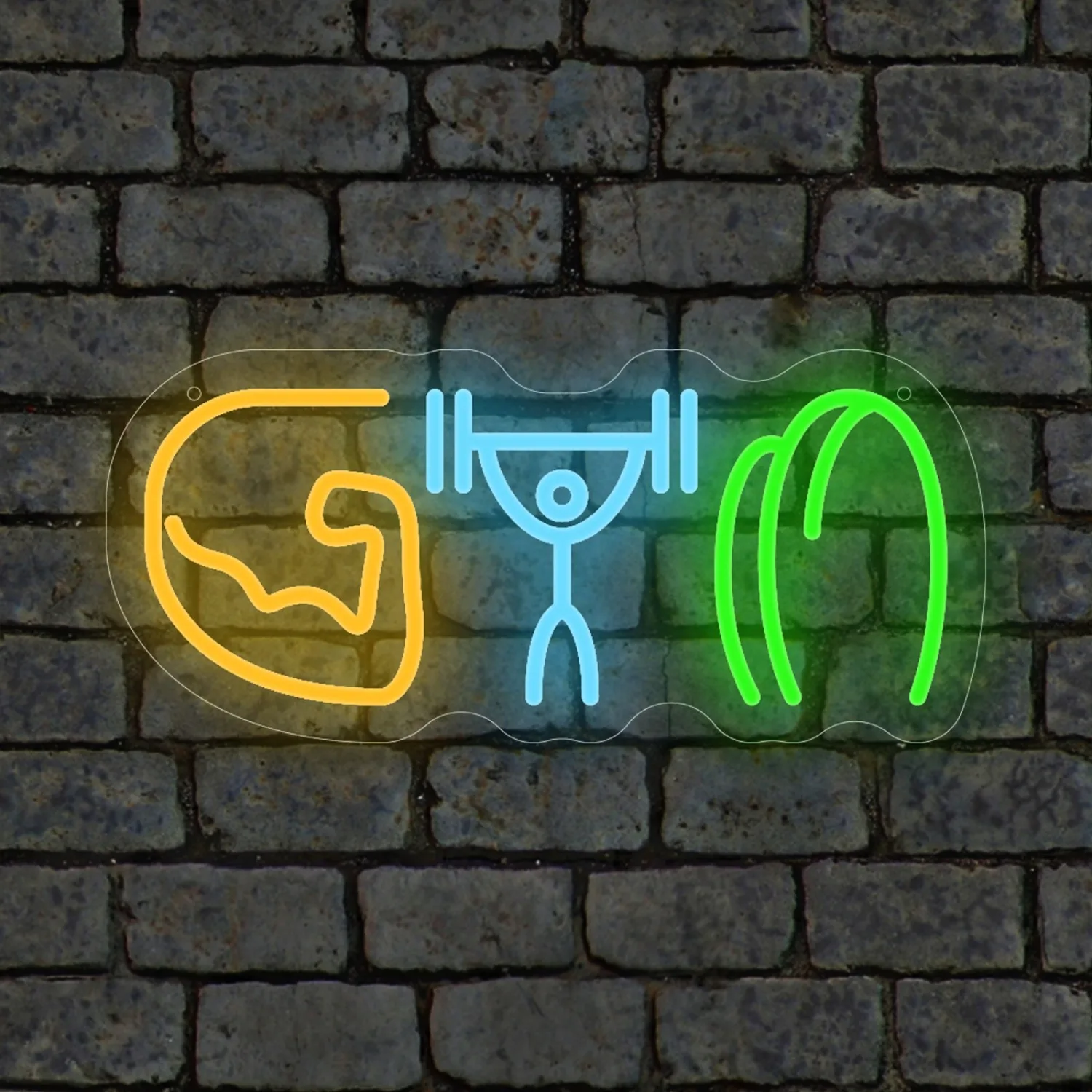 Home Gym Neon Sign - Letrero de neón para gimnasio, con