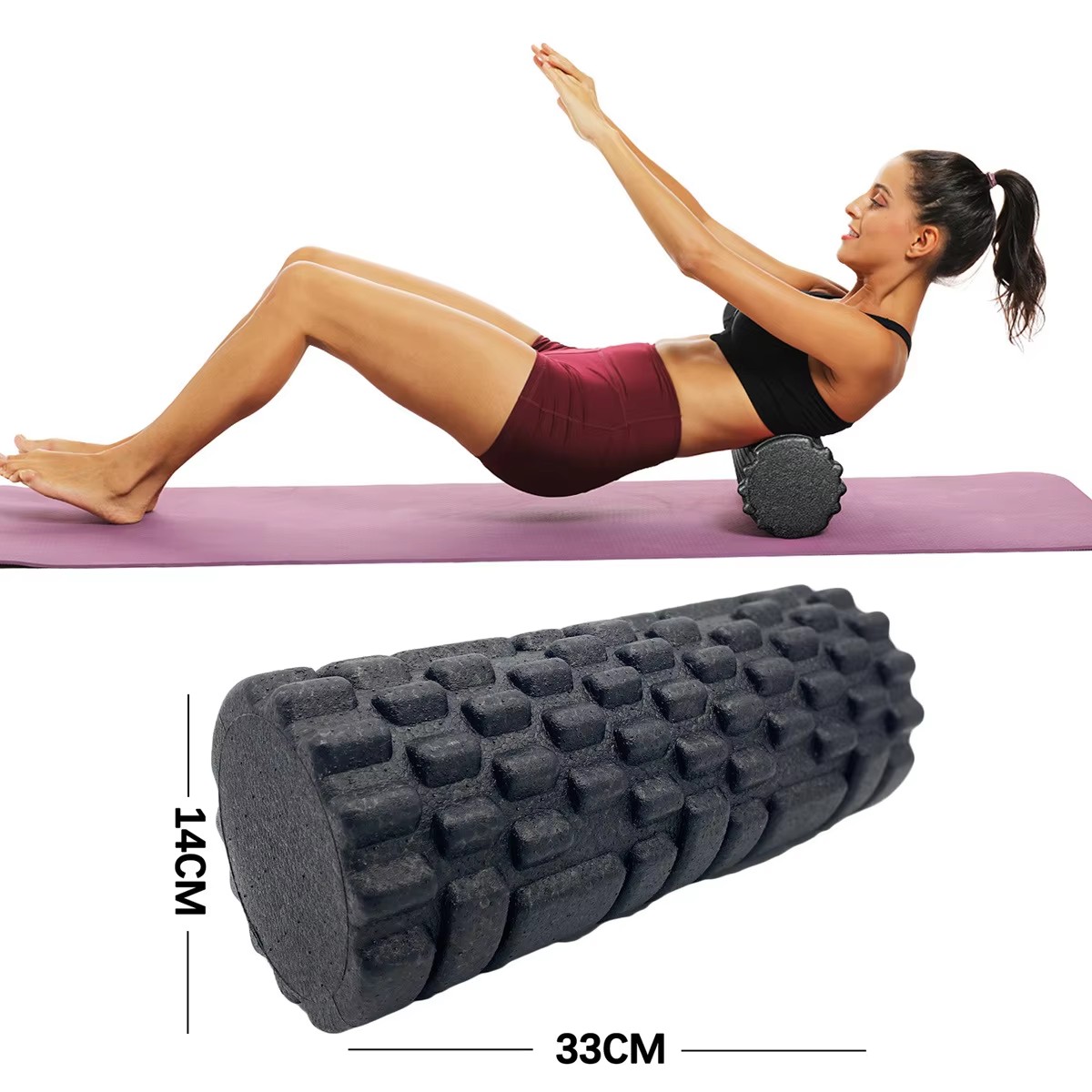 Home Gym Yoga - Rodillo de espuma para Fitness, rodillo