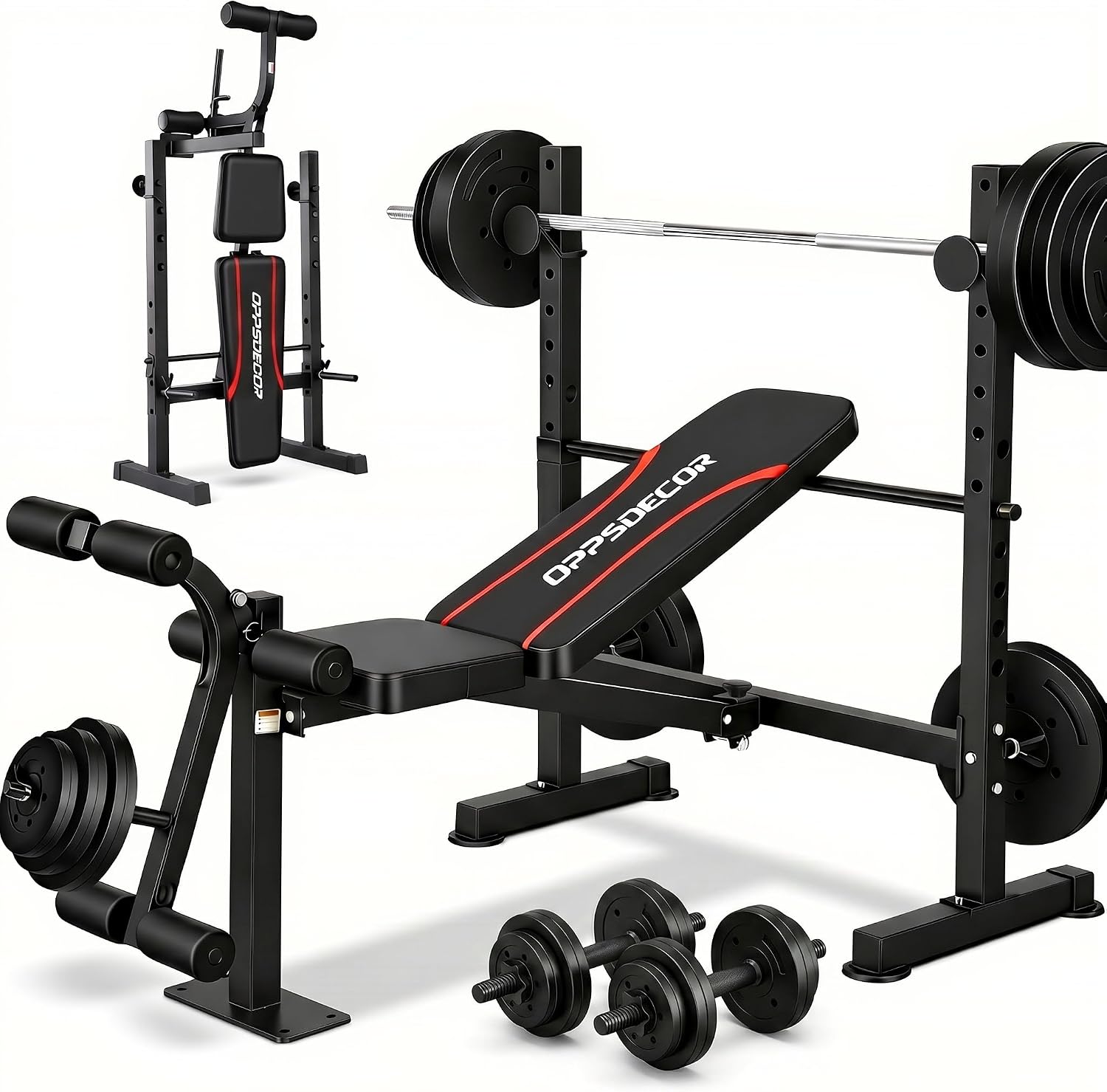 Home Gym Equipment Set - Conjunto de Banco de Pesas con
