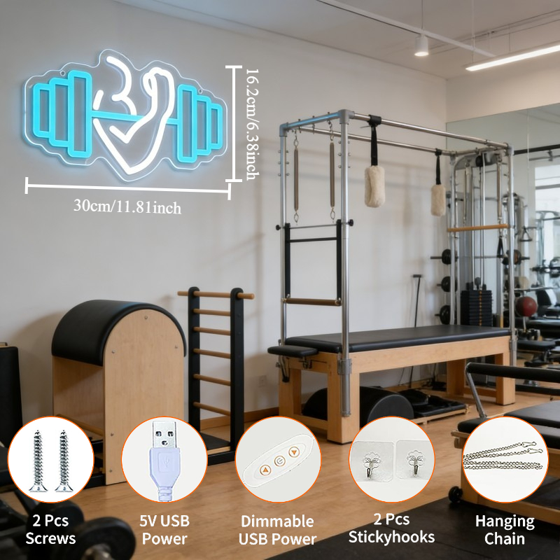 Letrero LED de Neón con Diseño - Home Gym Neon Sign reseña y precio